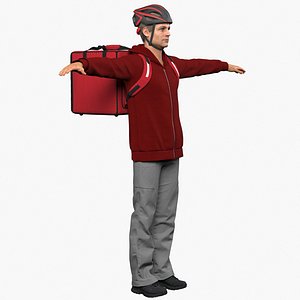 3D Delivery Bicycle Rider