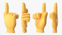 Backhand Index Pointing Up Emoji