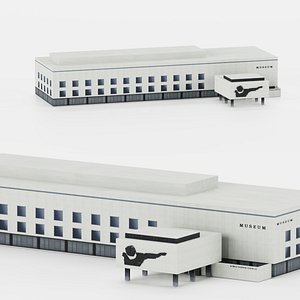 3D Natural History Museum of Geneva 3D Lowpoly Model model