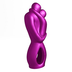 Couple Hugging-Sculpture 3D