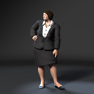 character woman business 3D