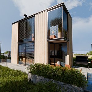 2026 Modern Modular House 16 for Blender Eevee and Cycles 3D model