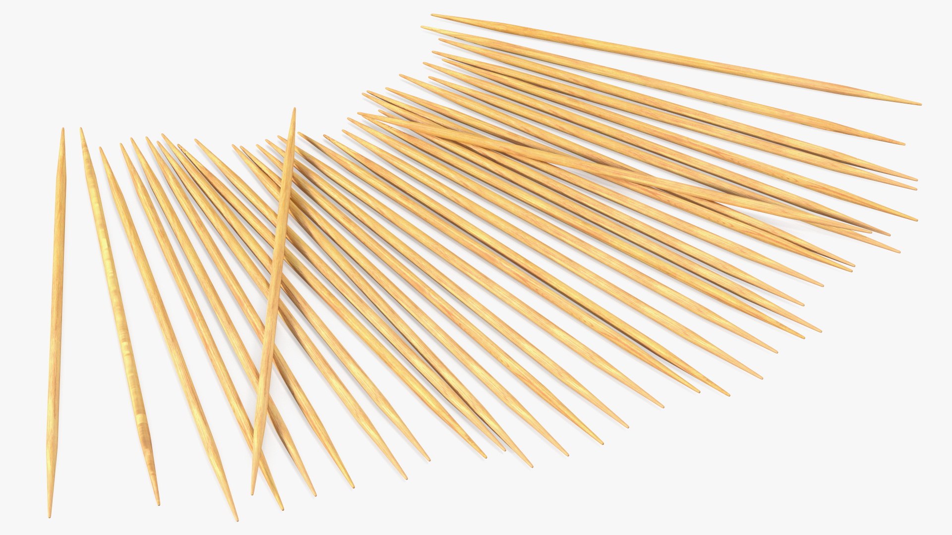 Pile of Wooden Toothpicks 3D model preview