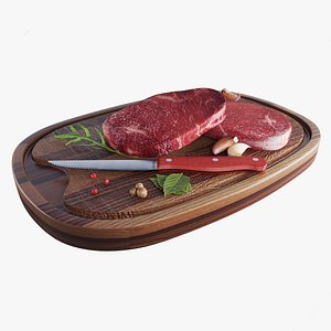 raw steak knife 3D model