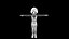 Cartoon Stilisierte-Kid-Teen-Baby-3D-Modell-Rigged