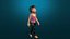 Cartoon Stilisierte-Kid-Teen-Baby-3D-Modell-Rigged