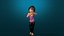 Cartoon Stilisierte-Kid-Teen-Baby-3D-Modell-Rigged