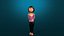 Cartoon Stilisierte-Kid-Teen-Baby-3D-Modell-Rigged