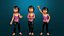 Cartoon Stilisierte-Kid-Teen-Baby-3D-Modell-Rigged
