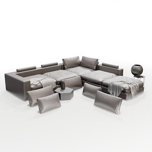 Sofa Couch Living Area Interior Design 3D model