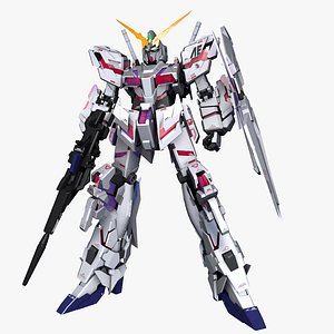 3D Mobile Suit Gundam RX-0 Unicorn Destroy Mode