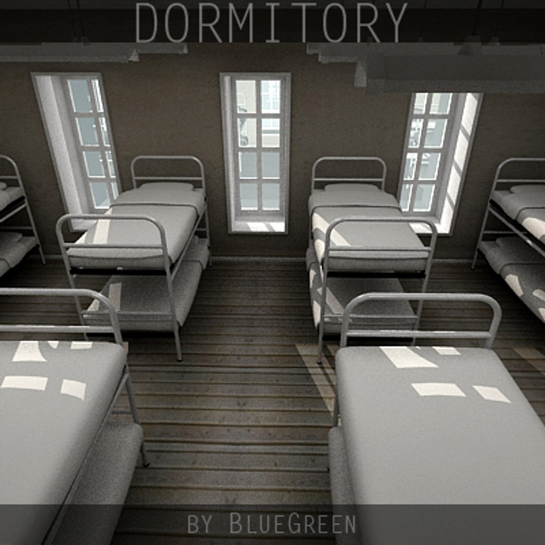 3dsmax Dormitory Interior Bunks