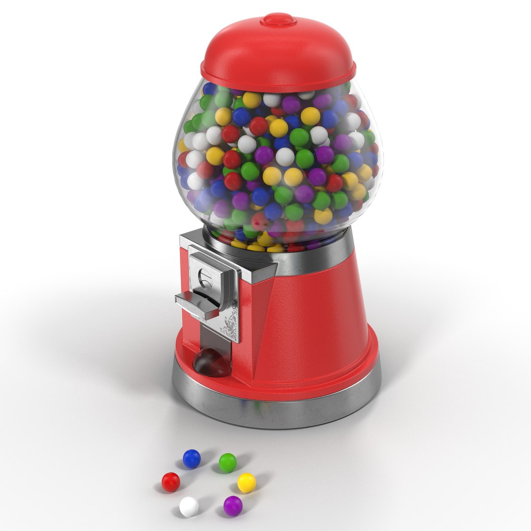 Bubble Gum Dispenser 3D model preview