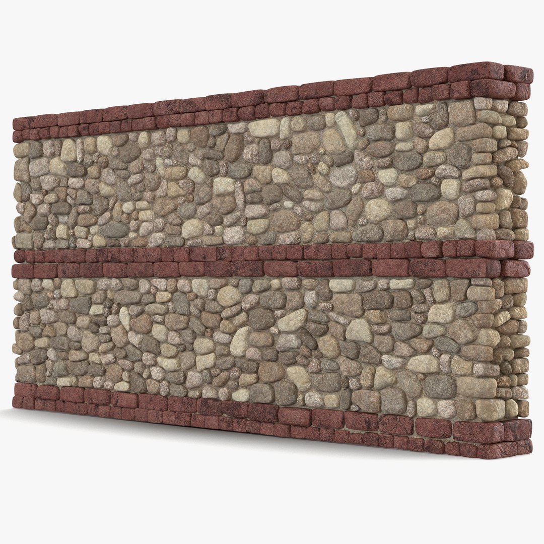 Wall Section Greco Roman 3D model preview