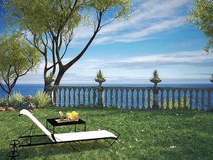 leandro sunlounger table toscana 3d max