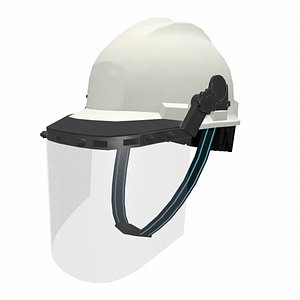 3D Faceshield Low Poly model
