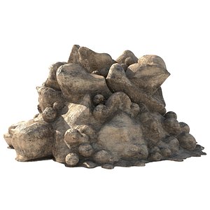 3D sand rock pile