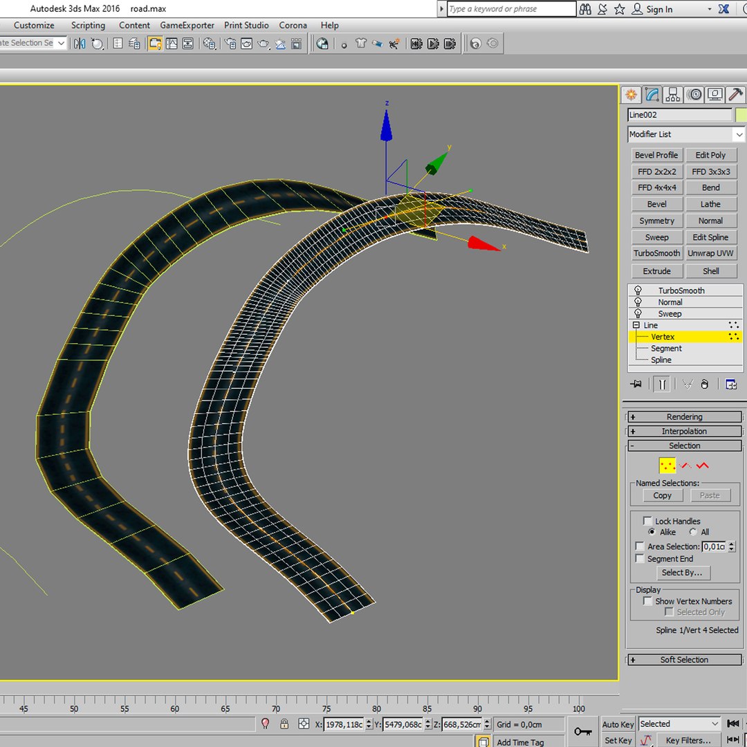 3D Editable Winding Asphalt Two Lane Road With Markings 04 - TurboSquid ...