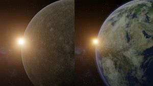 Set of Planets 3D model
