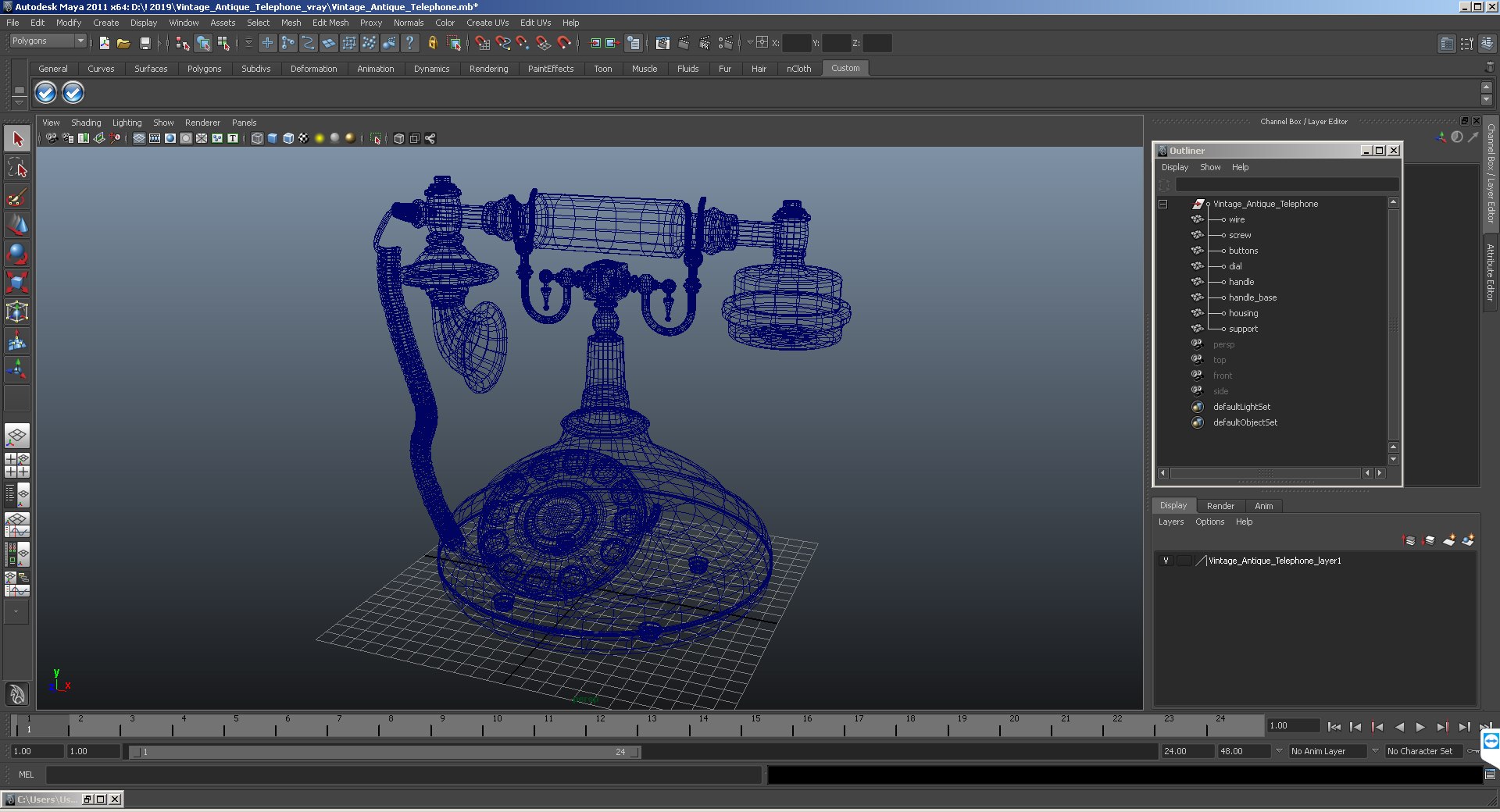 Old Telephone Rotary Dial 3D Model - TurboSquid 1379993