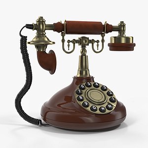 old telephone rotary dial 3D model