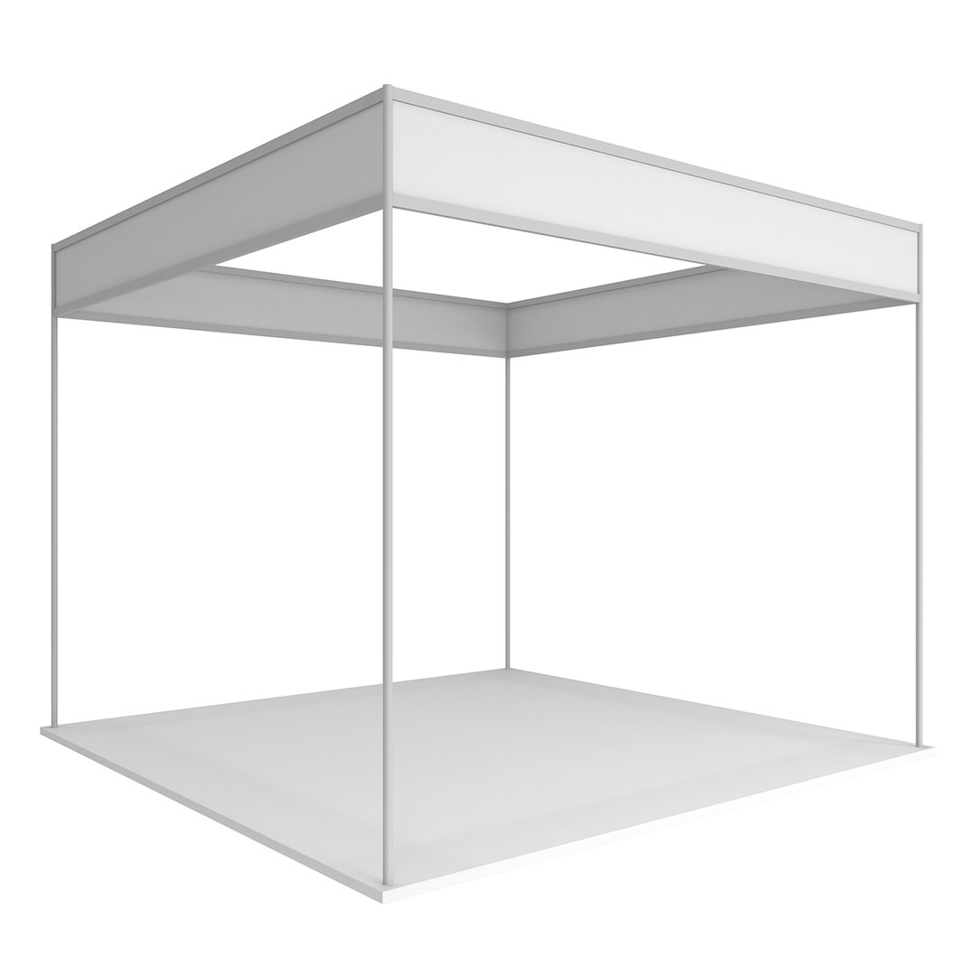 Trade booth box white model - TurboSquid 1635371