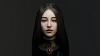 Beautiful 3D Female Head and Bonus
