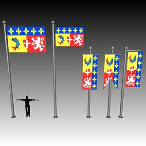 flag banner 3d max