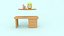 Cartoon Boy room - Low-poly 3D model Low-poly 3D model