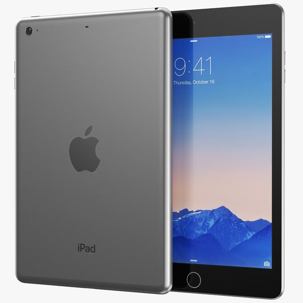 3D iPad Air 2 Space Silver Tablet model