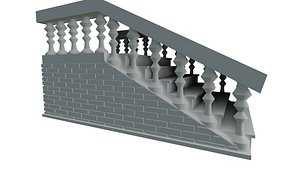 3D Brick Staircase Model 3D