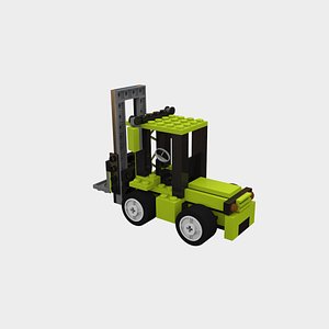 3d lego forklift truck