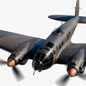 He-111 German bomber WW2 PBR
