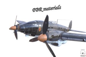 max pbr he-111 german bomber
