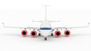 3D passenger airplane stylized