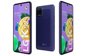 Lg K52 Blue Low Poly 3D model