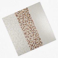 Tile Emigres Glass Maroon & Beige