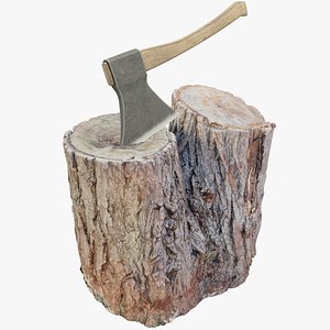 Tree Stump and Axe Collection V1