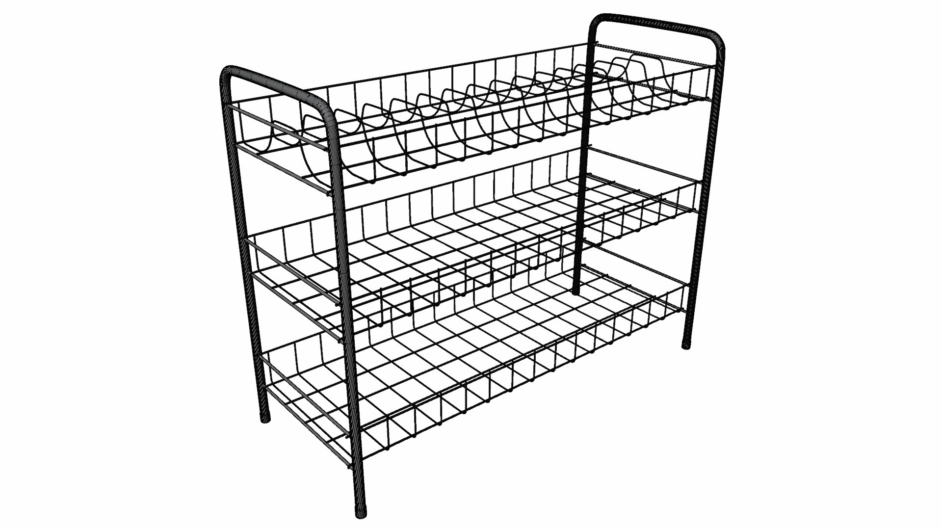 Wire Shelf 3D Model - TurboSquid 1966932