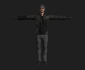 looking man 3D model