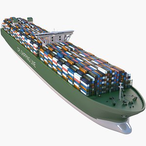 ship container cargo 3D model
