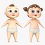 Cartoon Baby Boy and Girl Collection