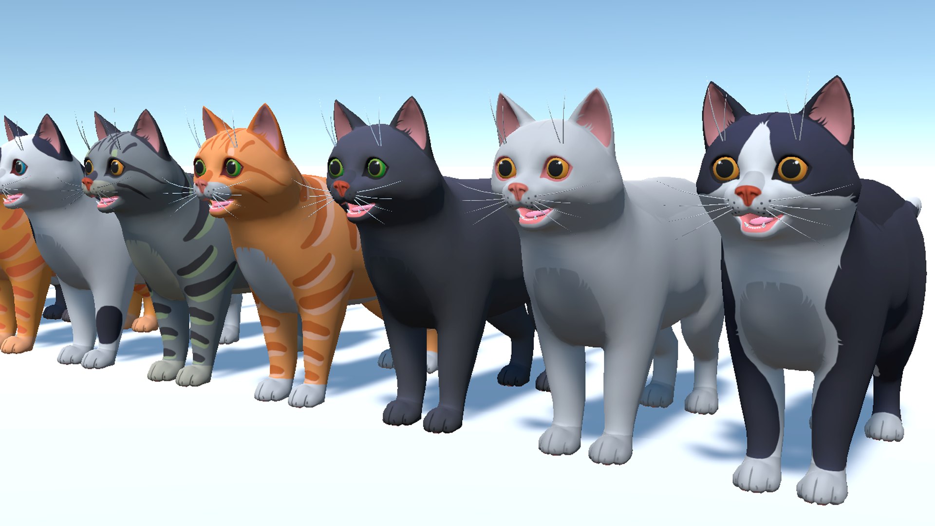 3D Model Cartoon Cats Pack - TurboSquid 2262987