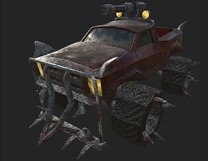 3D post apocaliptic suv military vehicle model