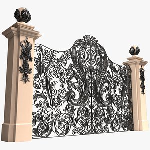 gate column 3D model