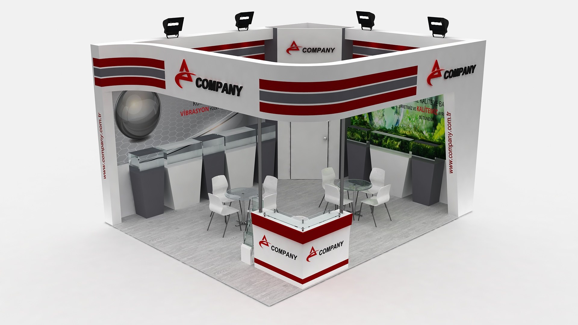 Exhibition Stand 5X6 3D Model - TurboSquid 2110127