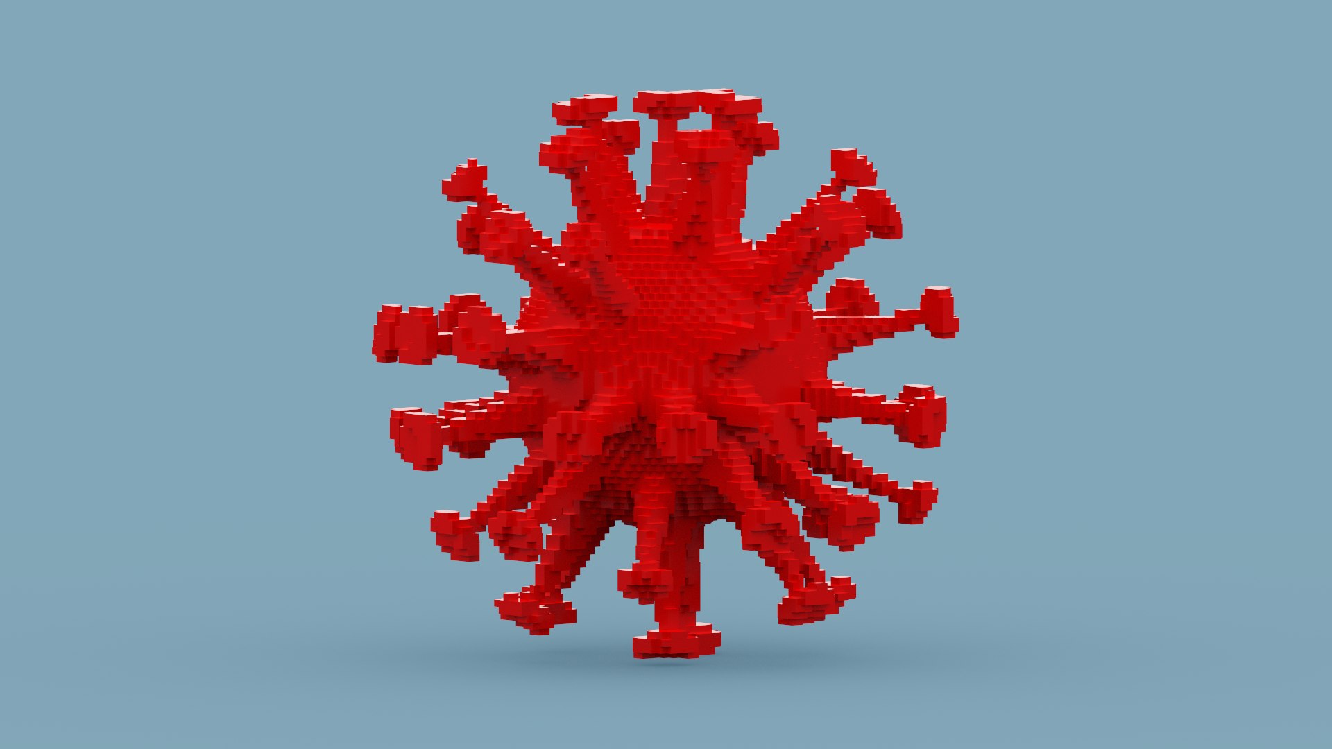 Voxel Red Virus 3D Model - TurboSquid 1974242