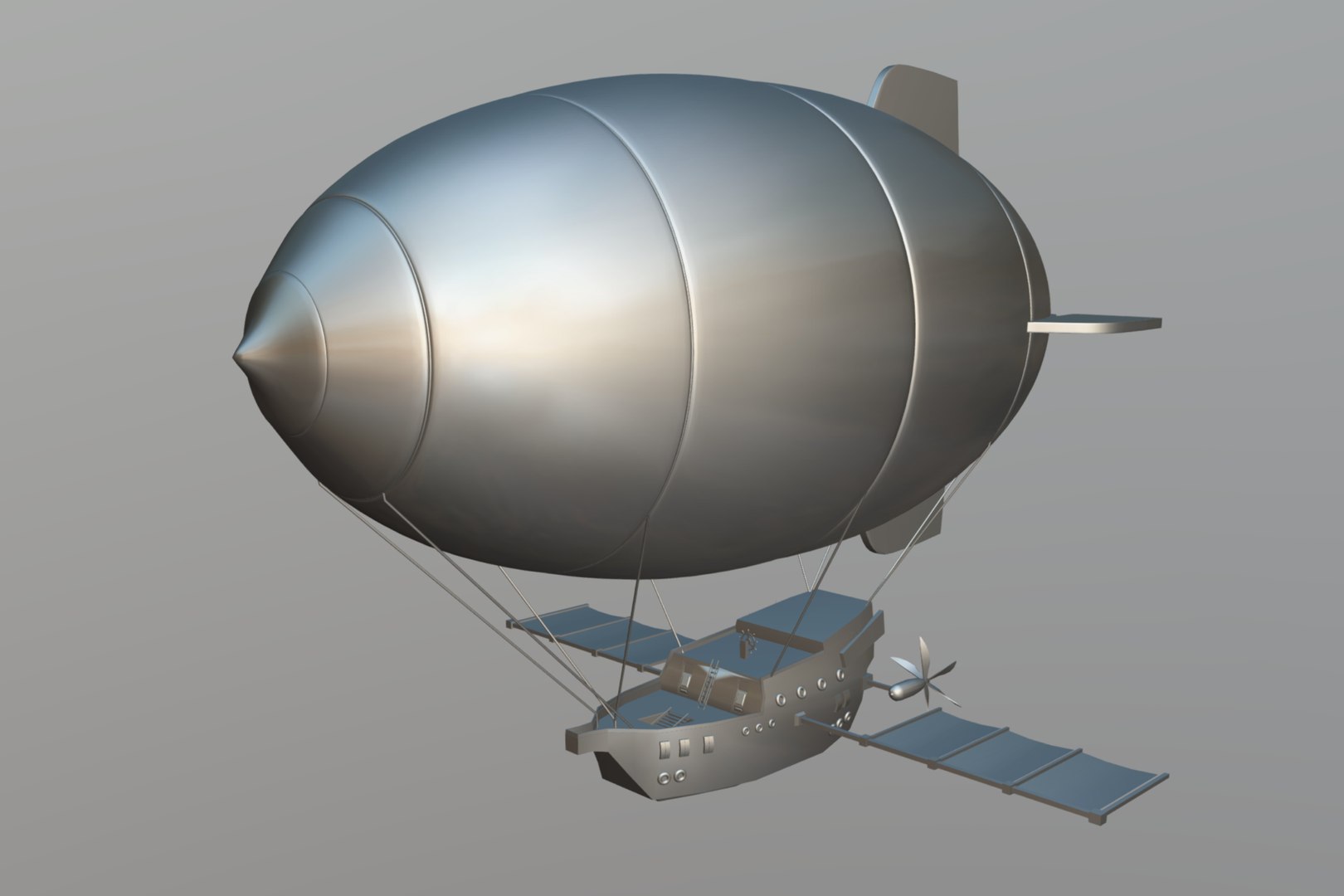 Cartoon Airship 3D Model - TurboSquid 2048429