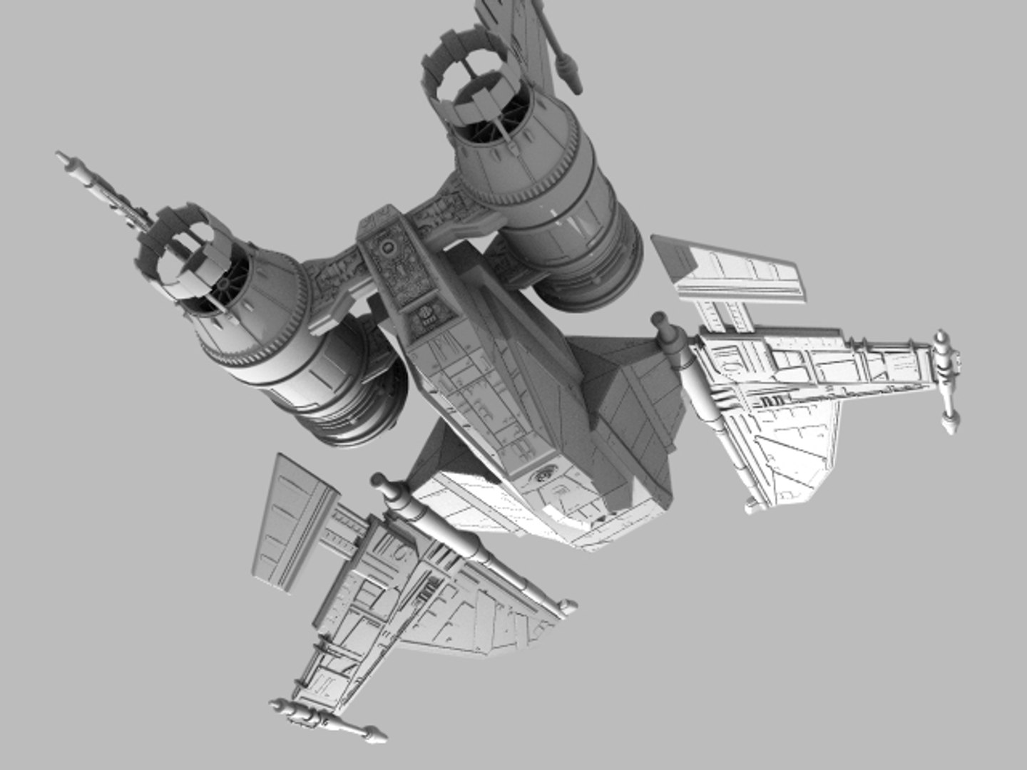 3d Space Fighter Model