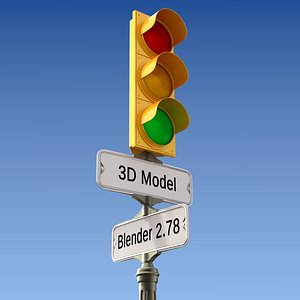 light sign traffic 3D model